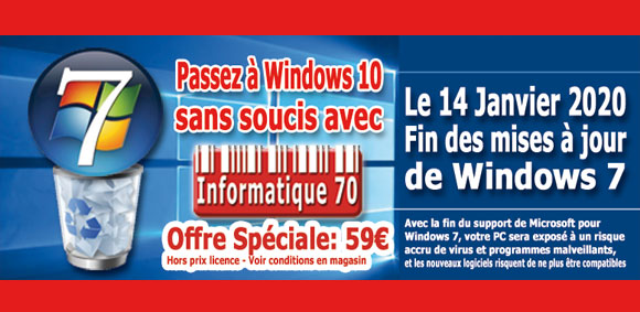Fin des mises  jour de Windows 7 - Informatique 70 vous accompagne